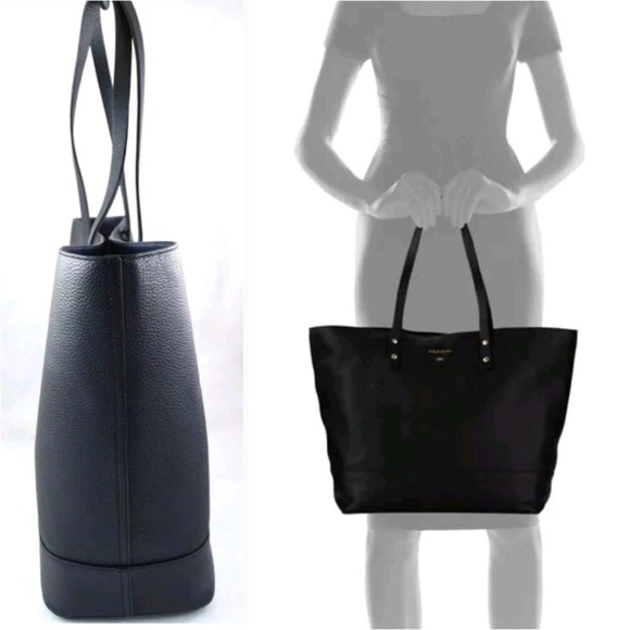 RELISTED Cole Haan | Black Leather Shopper Tote - Picture 7 of 9